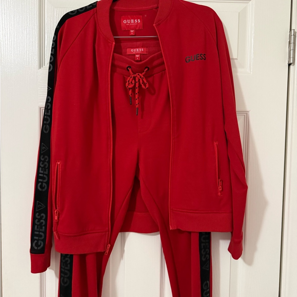 GUESS Women's Bold Red Bomber Jacket